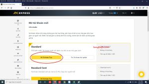 Mở tài khoản sàn exness